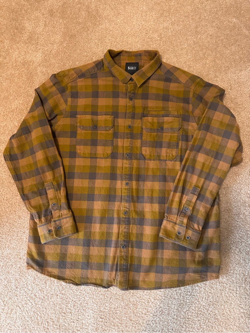 5.11 Tactical Men's Plaid Button-Down Flannel